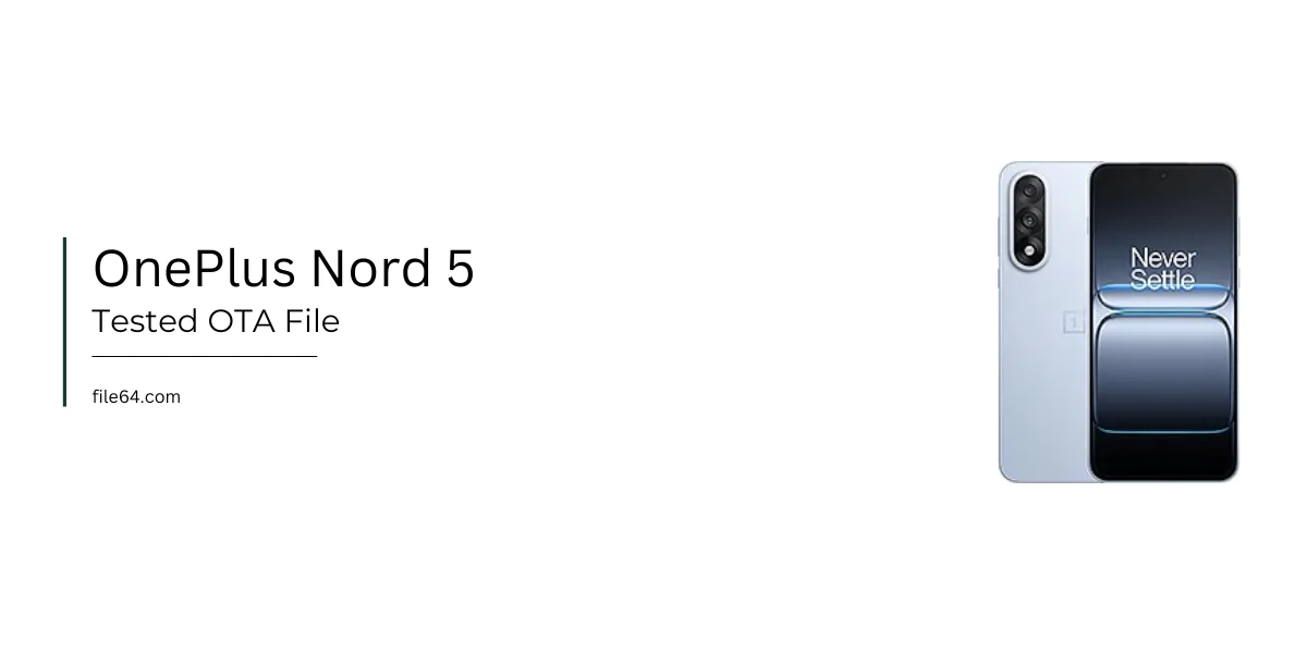 OnePlus Nord 5 CPH2707 OTA FILE CPH2707OxygenOS_16.0.1.300_IN stock firmware and essential images